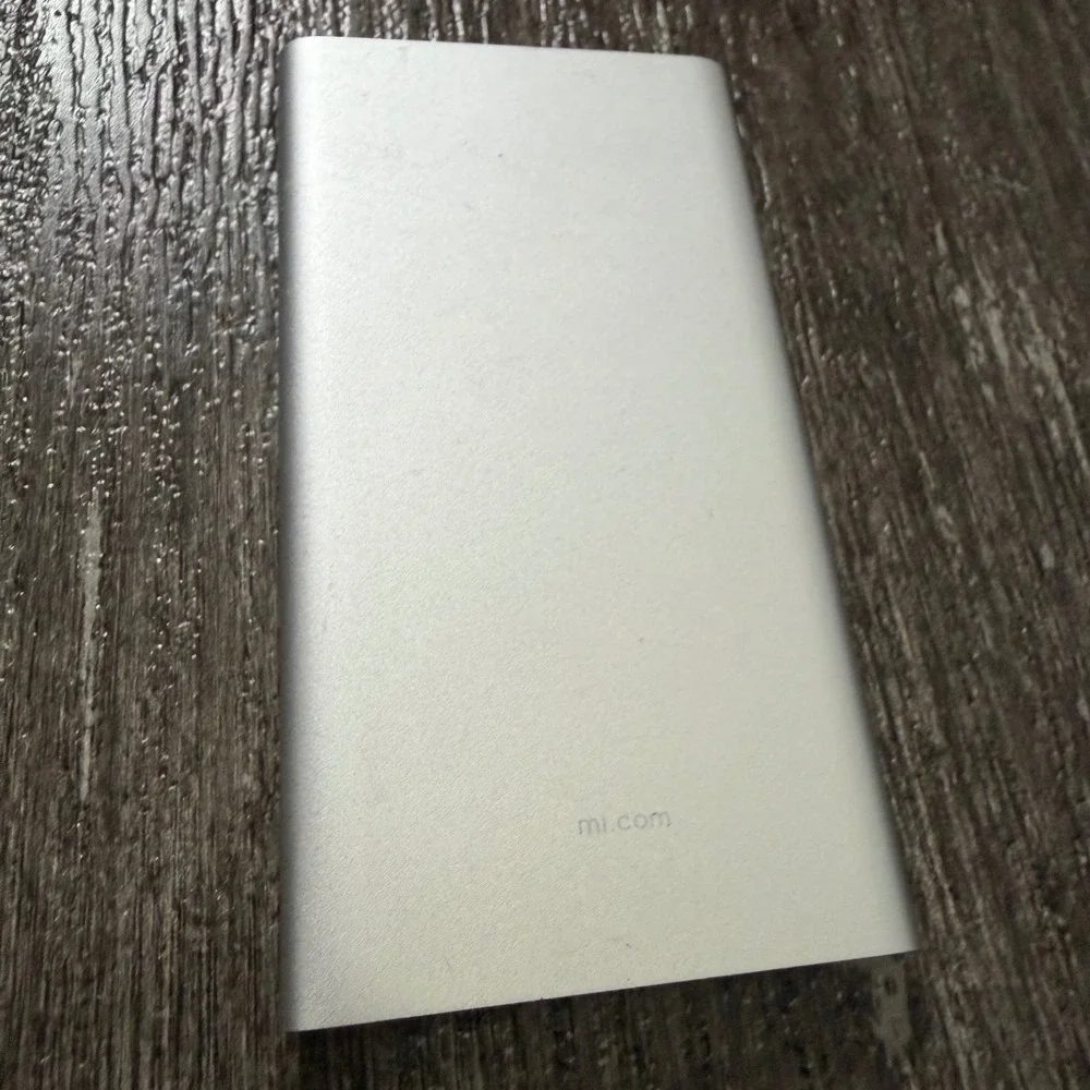 Xiaomi Mi Power Bank Silver Slim Portable External Battery Charger